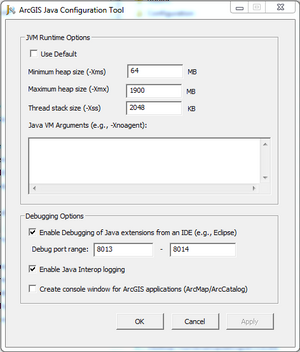 Arcgis config java.png